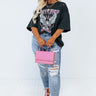 America Graphic Distressed Boyfriend Tee in Black Curves Image - 1