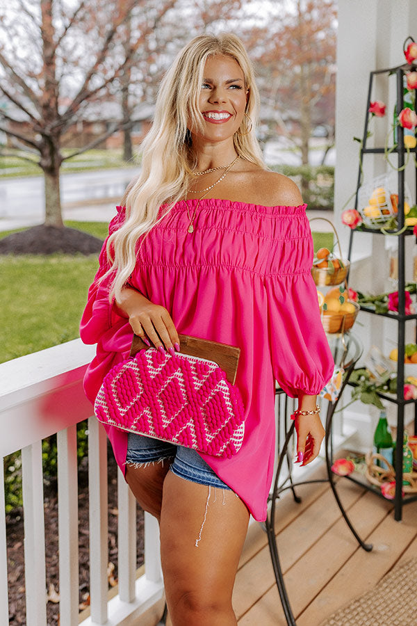 Made For Merriment Shift Top in Hot Pink Curves