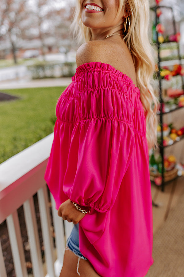 Made For Merriment Shift Top in Hot Pink Curves Image - 4