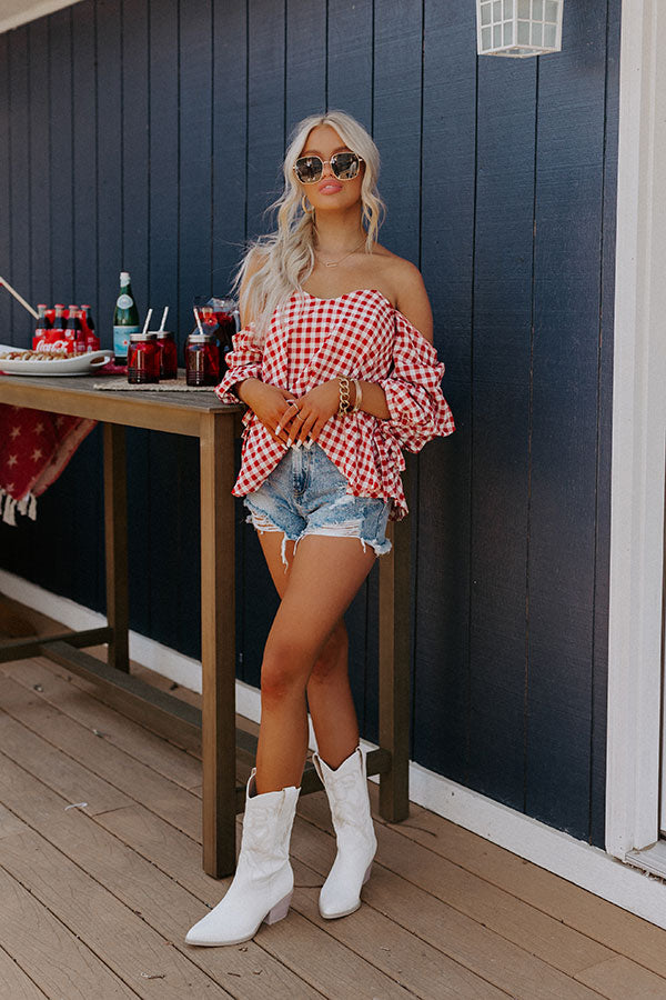 Trendy Girl Gingham Top Image - 2