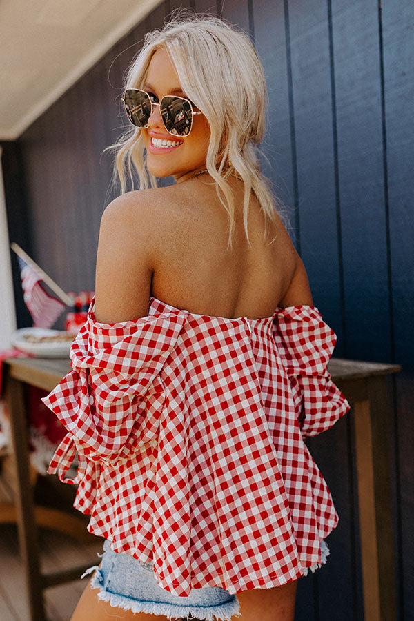 Trendy Girl Gingham Top Image - 5