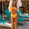 Tranquil Tides High Waist Bikini Bottom in Orange Image - 1