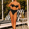 Tranquil Tides High Waist Bikini Bottom in Black Image - 1
