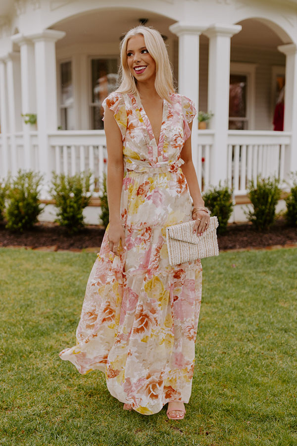 Made For Merriment Floral Cut Out Maxi Image - 4