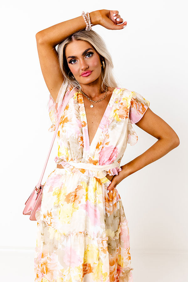 Made For Merriment Floral Cut Out Maxi Image - 2