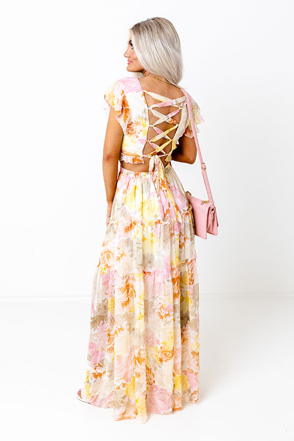 Made For Merriment Floral Cut Out Maxi Image - 3