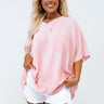 L.A. Lifestyle Shift Top In Pink Curves Image - 1