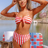 On The Boat Stripe Bikini Top Image - 1