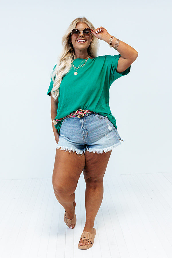 See You Around Shift Tee In Green Curves Image - 2