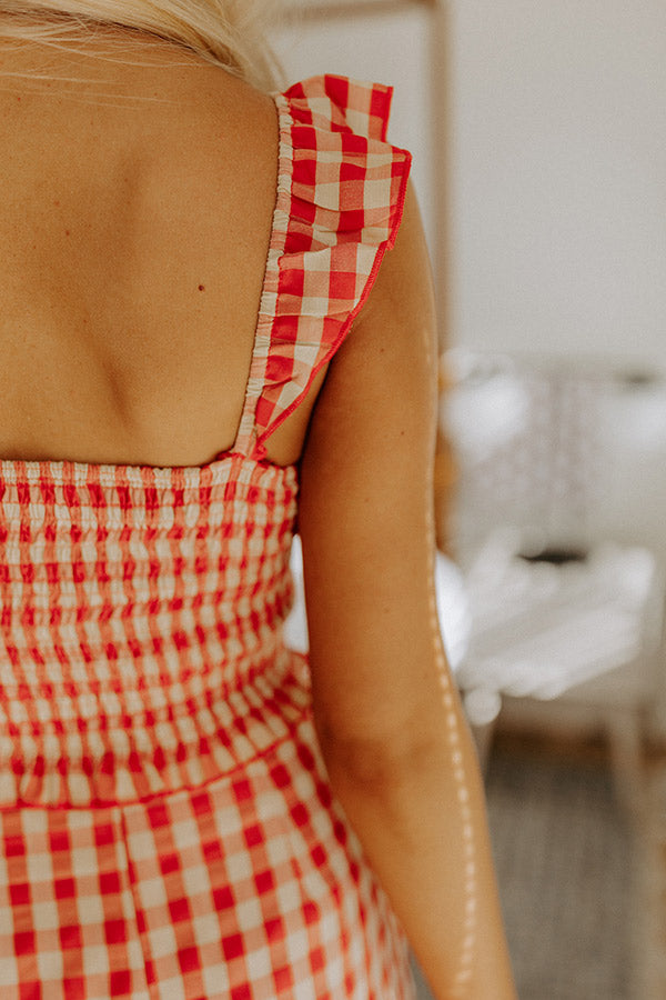 Hey, Firecracker Gingham Smocked Top Image - 3