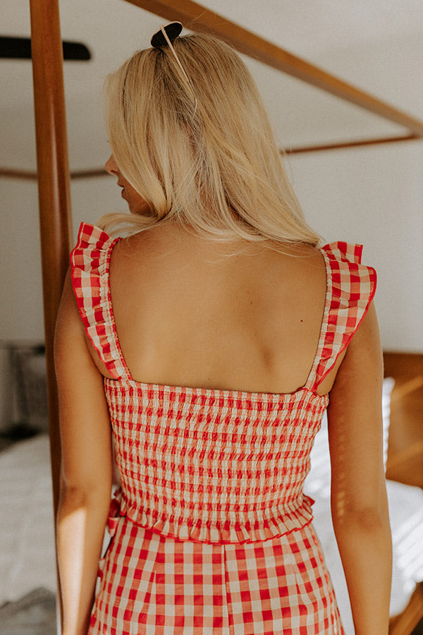 Hey, Firecracker Gingham Smocked Top Image - 4