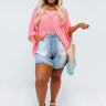 Beautiful Beach Waves Knit Top In Pink Curves Image - 1
