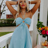 Fashion Talks Cut Out Dress In Aqua Image - 1