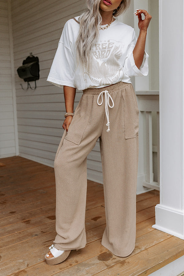 Wind In My Sails High Waist Knit Pants Image - 2
