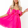 Dream All Day Babydoll Dress In Hot Pink Image - 1