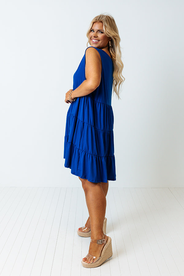 Apple Spiced Wishes Babydoll Dress In Royal Blue Curves • Impressions ...