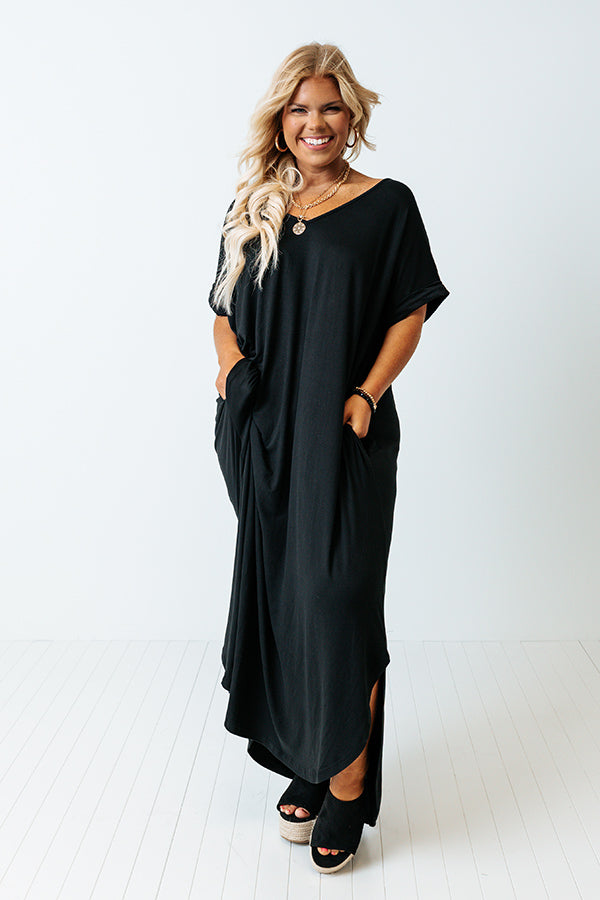 Just My Type T-Shirt Maxi In Black Curves Image - 1