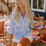 Boating Day Stripe Button Up In Blue Image - 1