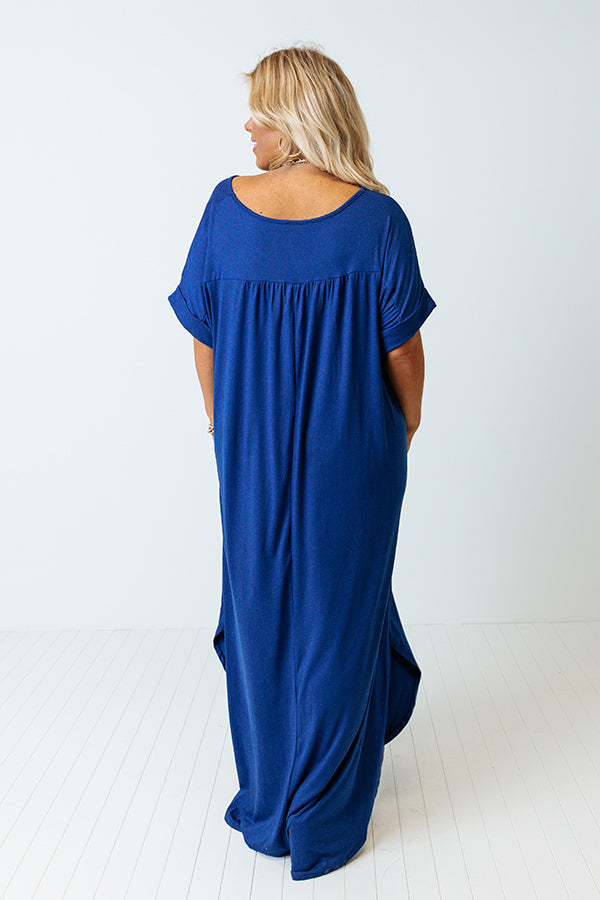 Just My Type T-Shirt Maxi In Royal Blue Curves Image - 1