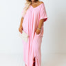 Just My Type T-Shirt Maxi In Light Pink Curves Image - 1