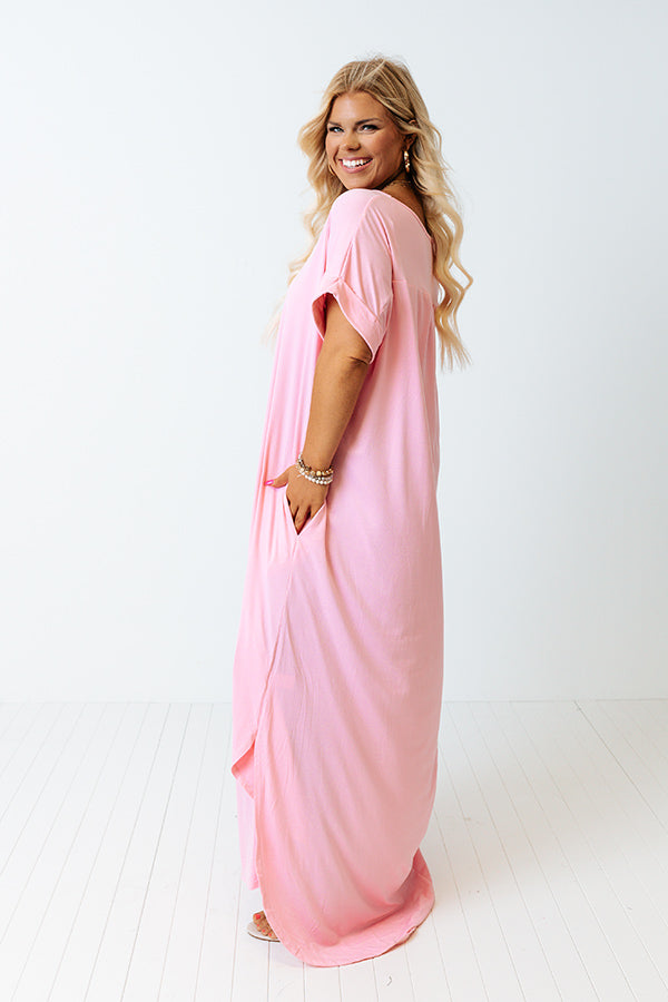 Just My Type T-Shirt Maxi In Light Pink Curves Image - 1