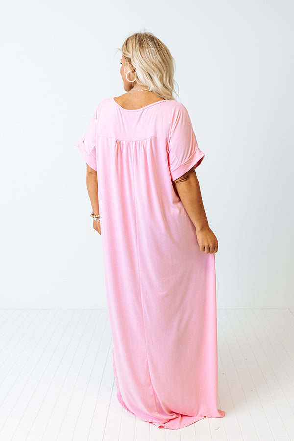 Just My Type T-Shirt Maxi In Light Pink Curves Image - 1