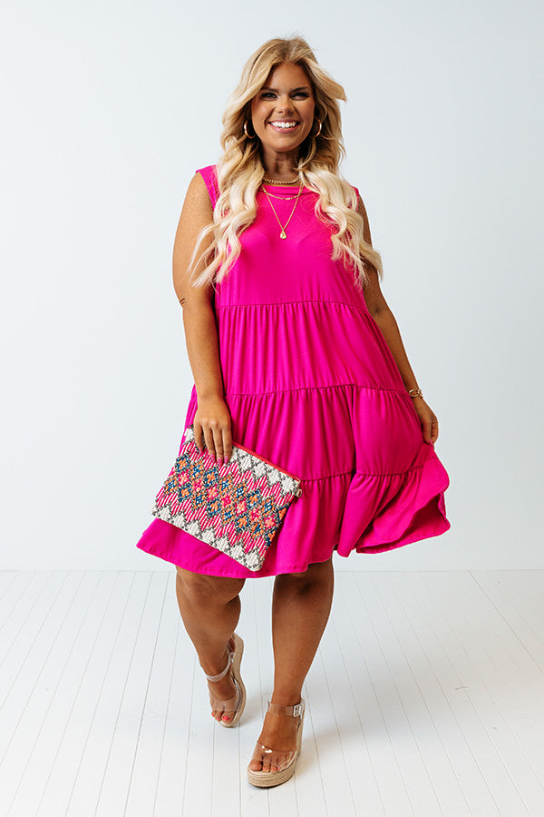 Apple Spiced Wishes Babydoll Dress In Hot Pink Curves Image - 1