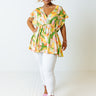Free To Be Fabulous Babydoll Top In Yellow Curves Image - 1
