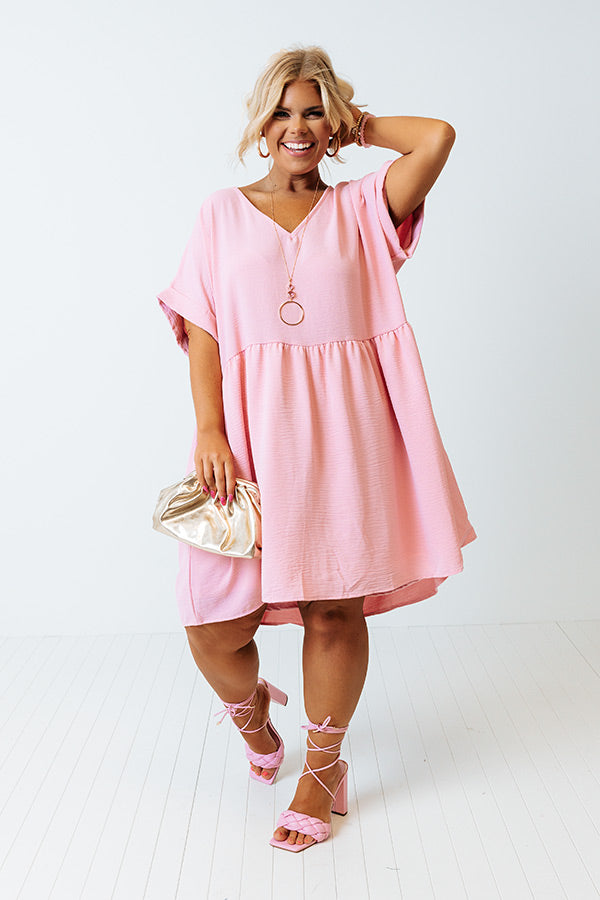 Be Yourself Babydoll Dress In Baby Pink Curves Image - 5