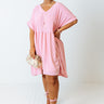 Be Yourself Babydoll Dress In Baby Pink Curves Image - 1