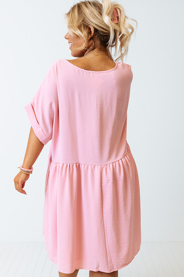 Be Yourself Babydoll Dress In Baby Pink Curves Image - 4