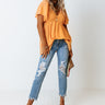 Sunrise Kisses Babydoll Top In Orange Image - 1