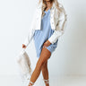 Casual Lake Weekend T-Shirt Dress In Sky Blue Image - 1