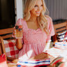 Sweet Summer Nights Gingham Top In Red Image - 1
