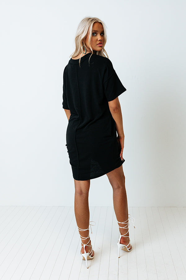 Casual Lake Weekend T-Shirt Dress In Black Image - 5