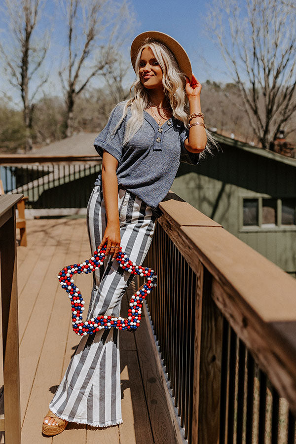 Seas The Moment Knit Top In Navy Image - 1