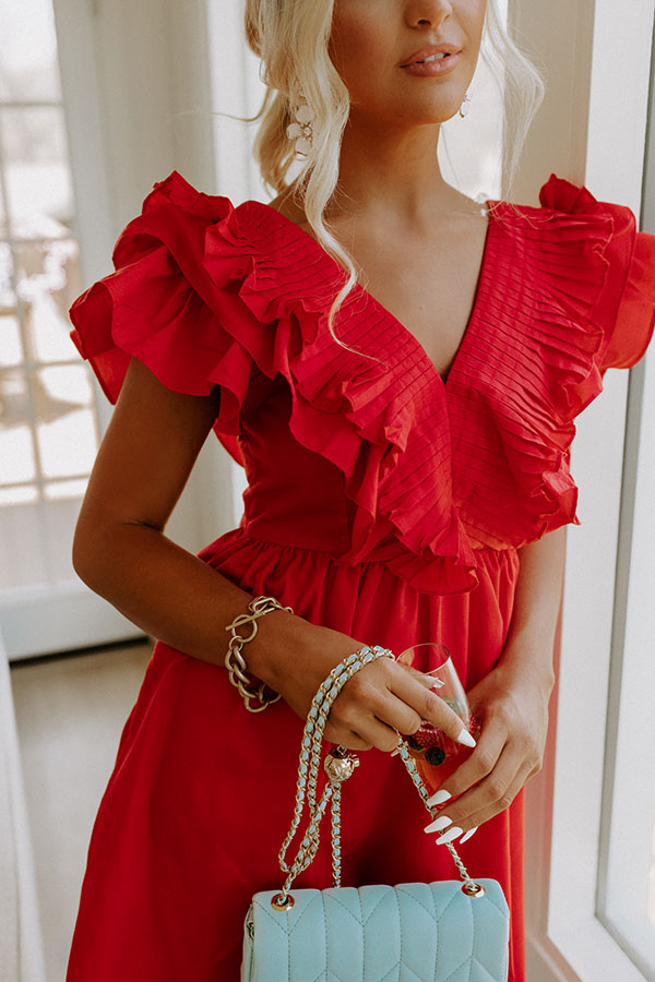 Tulum Toasts Dress In Red Image - 3