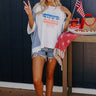 USA Daisy Graphic Tee Image - 1