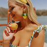 Citrus Chic Beaded Earrings Image - 1