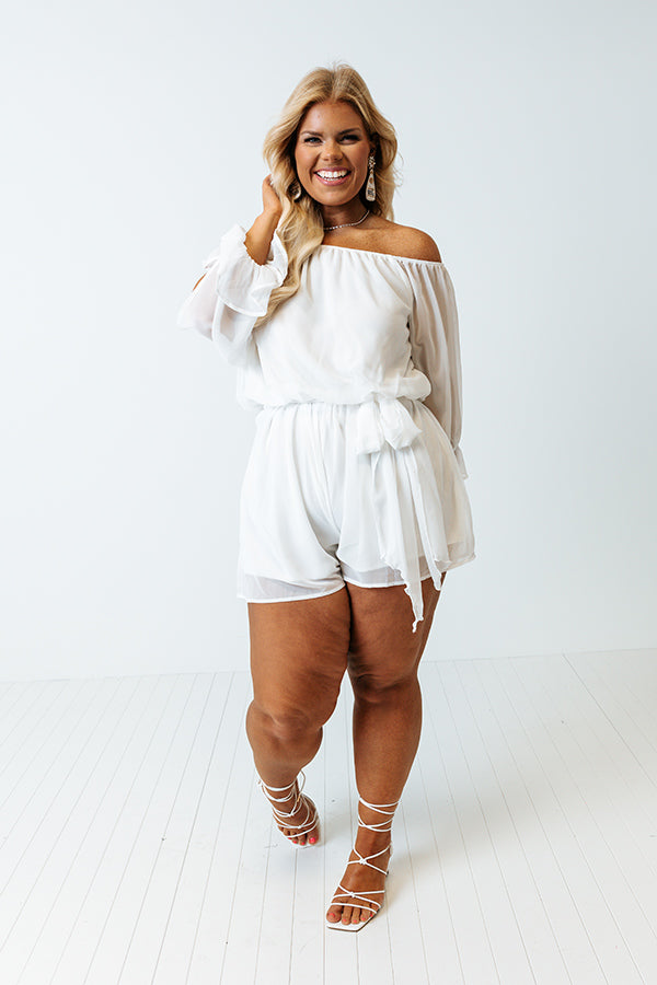 Festival Weather Romper In White Curves Image - 5