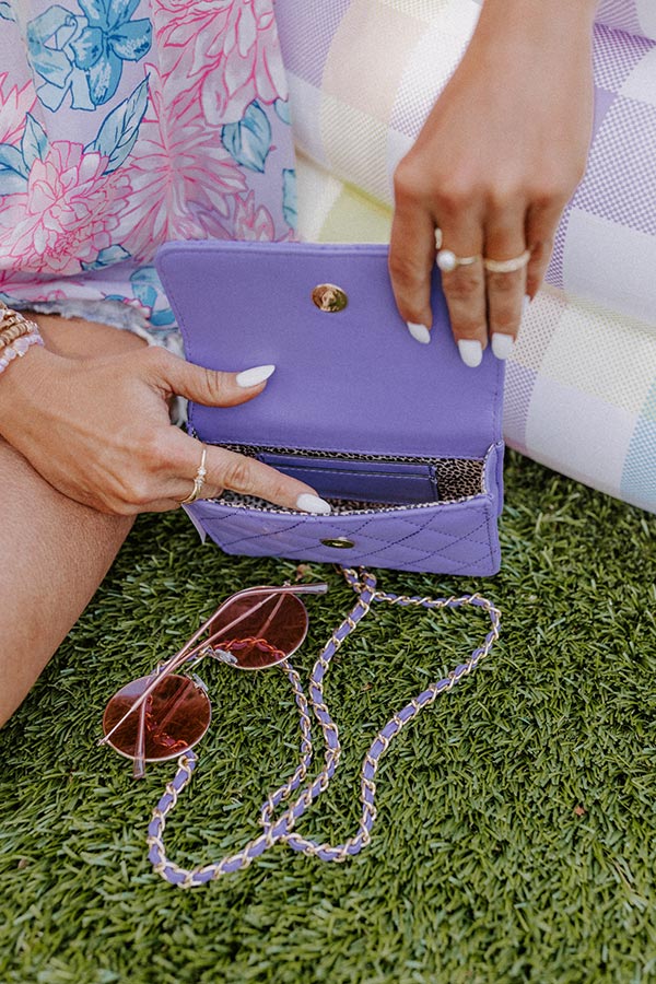 Trials Of True Love Faux Leather Purse In Lavender Image - 3