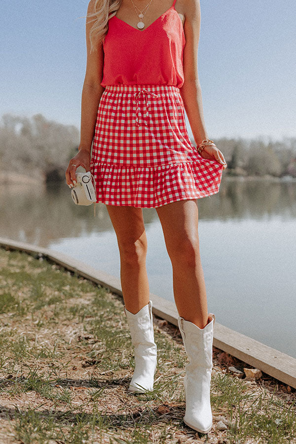 Reserved For Fun Gingham Skirt Image - 1