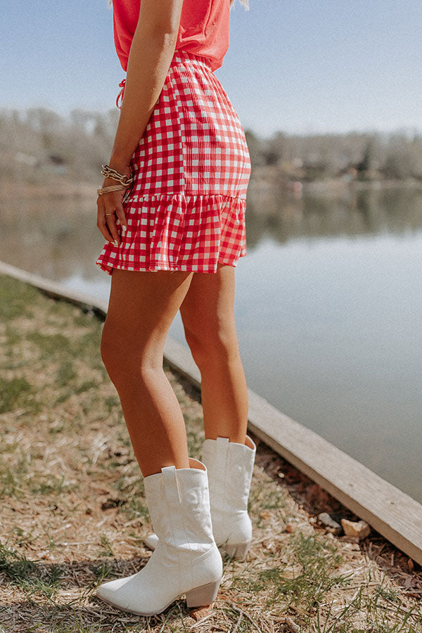 Reserved For Fun Gingham Skirt Image - 4