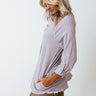 Drifting Out To Sea Tunic In Dusty Purple Image - 1
