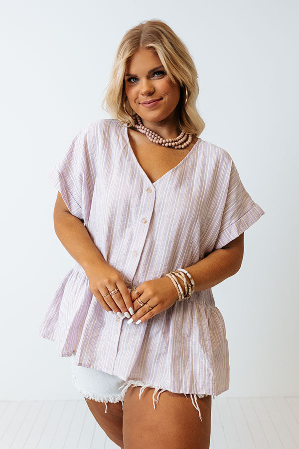 Happiest Girl In The Room Shift Top In Lavender Curves Image - 2