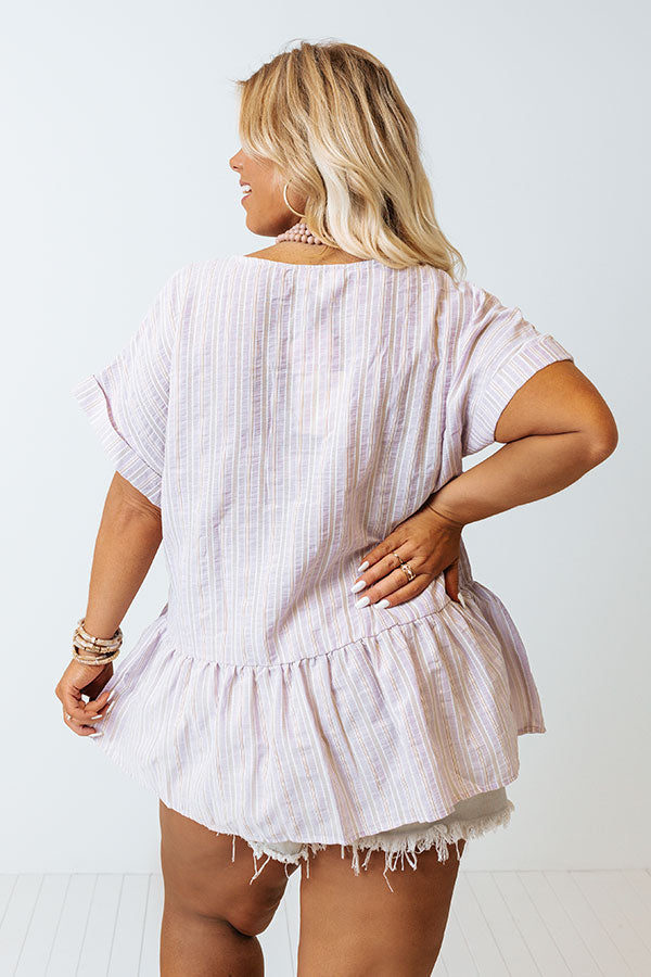 Happiest Girl In The Room Shift Top In Lavender Curves Image - 3