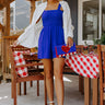 Boat Weekend Smocked Romper In Royal Blue Image - 1