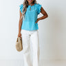 Prettiest Smile Shift Top In Ocean Blue Image - 1