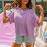 Sand Castles In Seychelles Knit Top In Lavender Image - 1