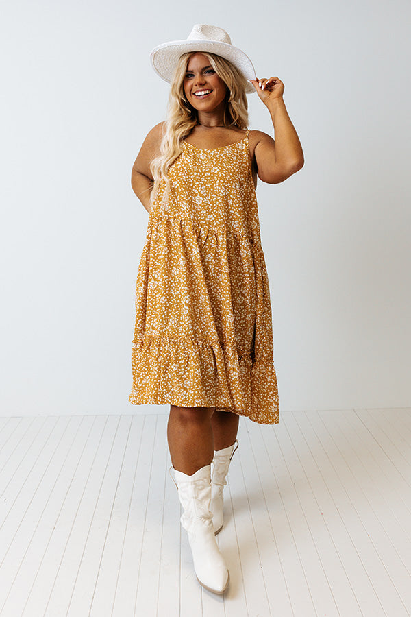 Somewhere Sunny Shift Dress Curves Image - 1
